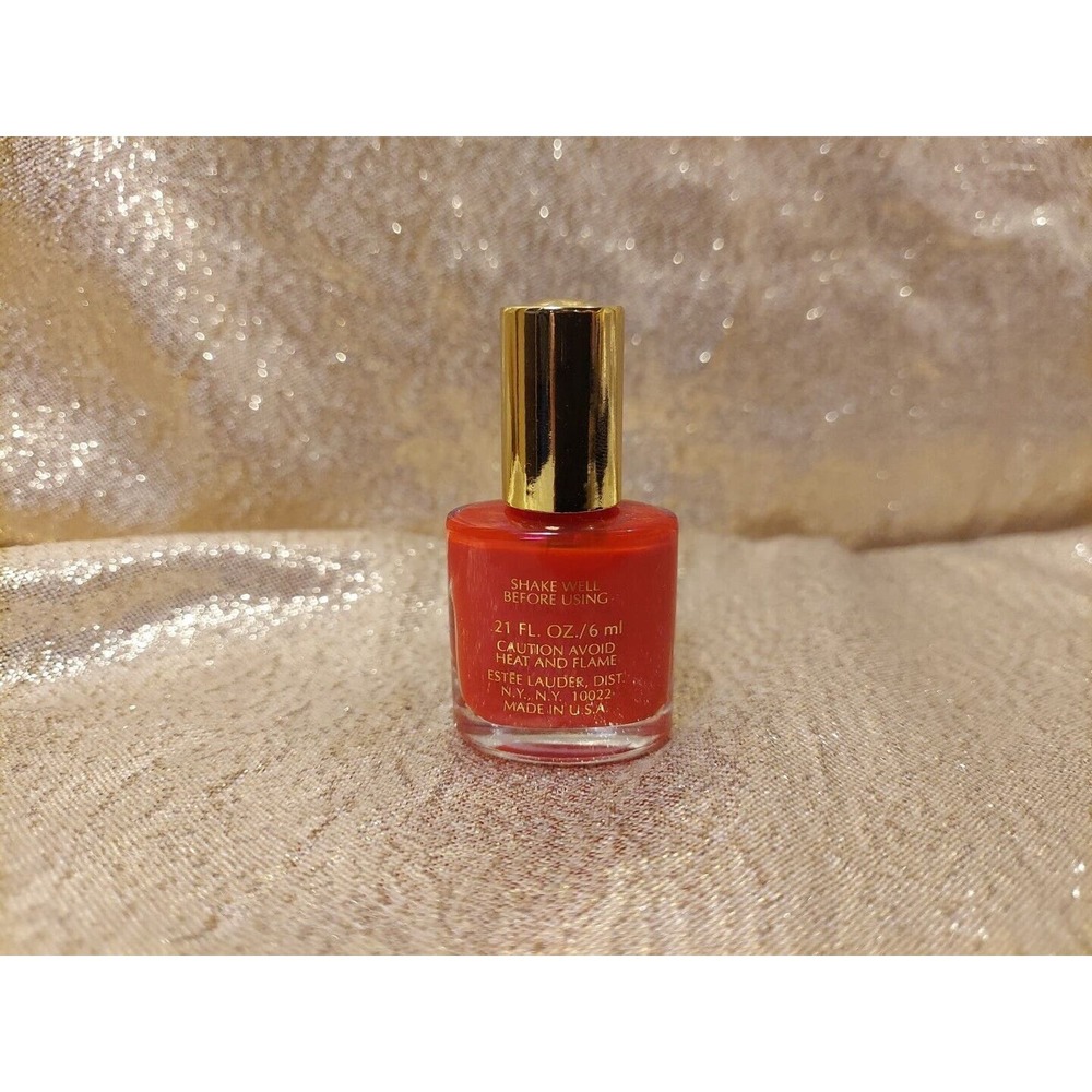 Vintage Estee Lauder Renegade Red Perfect Finish Nail Lacquer Polish .21oz HTF - Picture 3 of 8